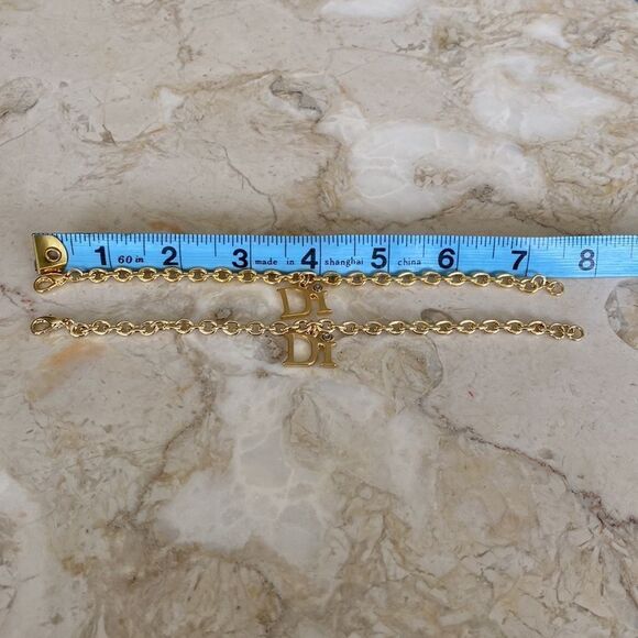 Di Gold Tone Link Charm Bracelet (set of 2) - Picture 5 of 5
